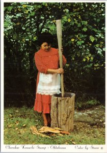 Postcard OK Muskogee - Cherokee Kenuchi Stump