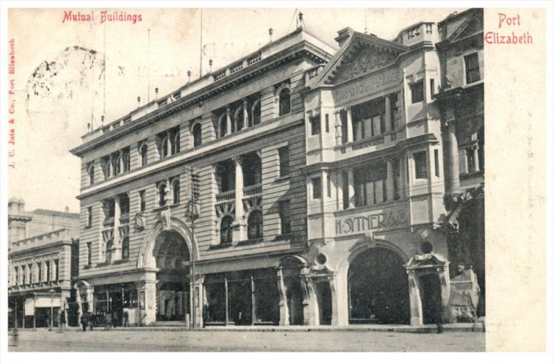 South Africa   Port Elizabeth  Mutual Bldgs. H.Sytner and Co. Store front