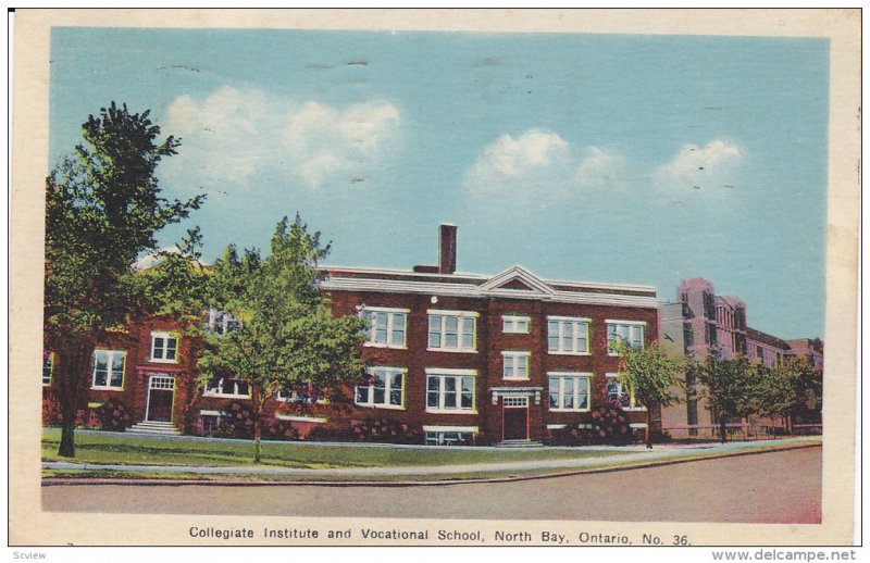 Collegiate Institute and Vocational School, North Bay, Ontario, Canada, PU-1936