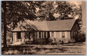 Vtg Storrs CT Grill Room University of Connecticut 1950s View Postcard