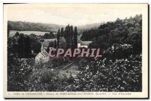 Postcard Old Chevreuse Vallee Abbey of Port Royal des Champs S and O Overview