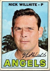 1968 Topps Baseball Card Nick Willhite California Angels sk3519