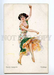 226722 FANDANGO Spanish Dancer by USABAL vintage colorful PC  