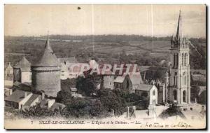 Old Postcard Sille Guillaume The church and the Castle