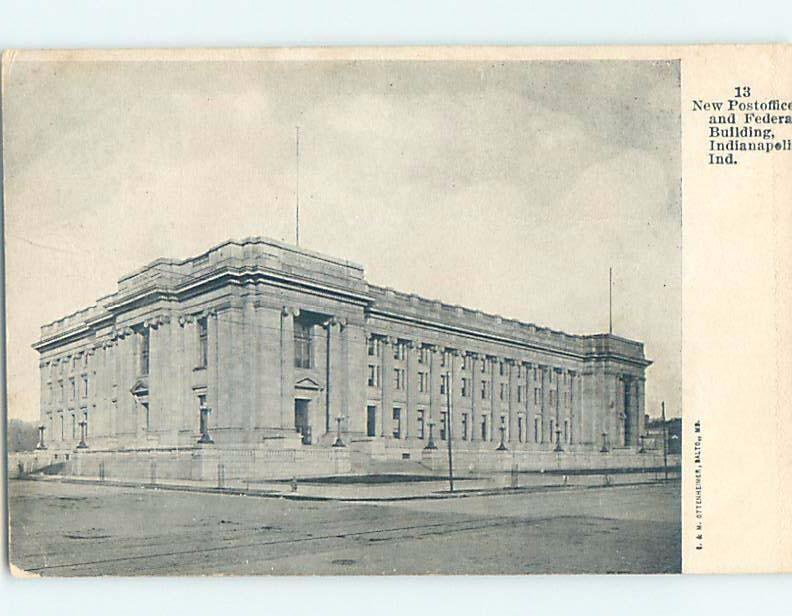 Pre-1907 POST OFFICE Indianapolis Indiana IN A3574