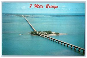 c1960s View Pigeon Key Seven Mile Bridge Overseas Highway Key West FL Postcard