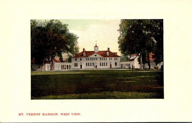 Virginia Mount Vernon Washington's Mansion West View