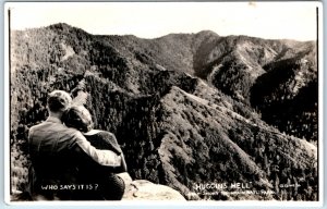 c1910s Great Smoky Mountain, TN RPPC Huggins Hell Romance Edited Real Photo A131