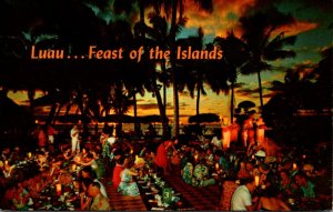 Hawaii Waikiki Queen's Surf Hotel Luau Hawaiian Feast