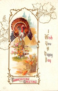 Thanksgiving Greetings With Turkey 1912