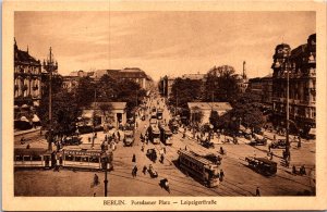 Germany Berlin Potsdamer Platz Leipziger Straße Vintage Postcard 09.61