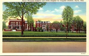 Ohio Elyria Memorial Hospital and Gates Hospital For Crippled Children Curteich