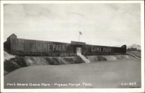 Pigeon Forge TN Fort Weare Game Park CLINE Real Photo Postcard