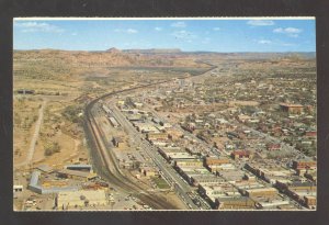 GALLUP NEW MEXICO DOWNTOWN AEERIAL VIEW ROUTE 66 VINTAGE POSTCARD