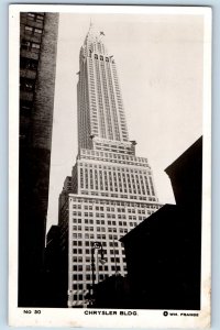 Grand Cent. Annex Illinois IL Postcard RPPC Photo Chrysler Building 1930 Vintage