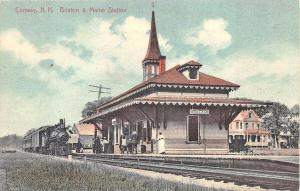 Conway NH Railroad Station Train Depot Postcard