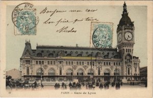 CPA B.J.C. TINTED PARIS Gare de Lyon (49310)