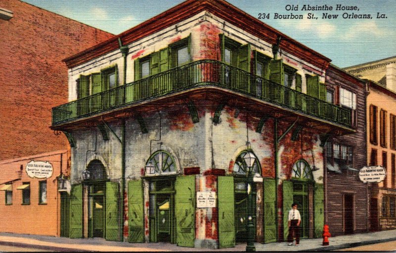 Louisiana New Orleans Old Absinthe House Erected In 1798 Curteich