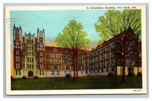 Vintage 1944 Postcard St. Scholastica Academy Campus Fort Smith Arkansas