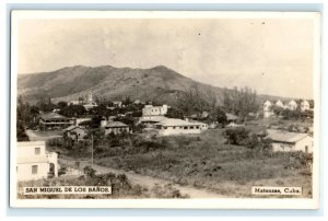 Early San Muguel DE Los Banos Matanzas Cuba Real Photo RPPC Postcard (G8)