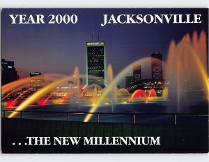 Postcard Skyline At Night, Year 2000 . . .The New Millennium, Jacksonville, FL