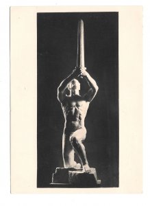 Schwertweihe Sculpture Sword Song Artist Ernst Wilhelm Kubiena Austria RPPC