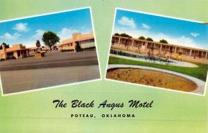 Poteau Oklahoma Black Angus Motel Multiview Vintage Postcard K51239