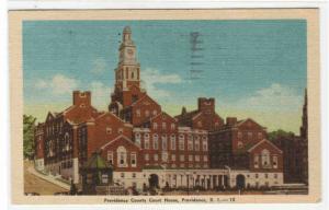 Court House Providence Rhode Island 1947  linen postcard