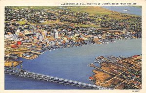 St John's River From the Air - Jacksonville, Florida FL  