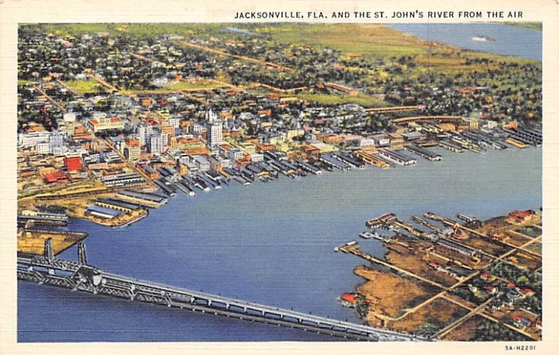 St John's River From the Air  Jacksonville FL