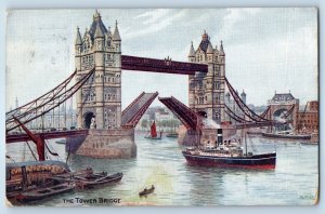 Bordon Hampshire England Postcard View of Tower Bridge 1917 Antique Posted