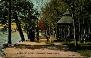 Postcard NH Rockingham County Salem Lover's Lane Canobie Lake Park 1910 H16