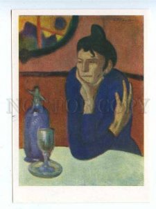 181318 FRANCE Absinthe Drinker by Pablo Picasso old postcard