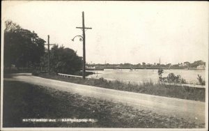 Barrington Rhode Island RI Mathewson Ave c1910 Real Photo Postcard