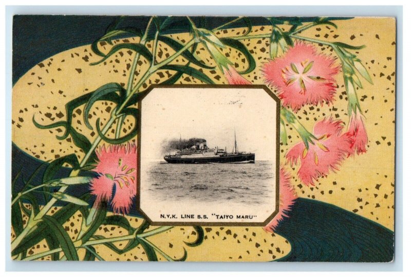 1931 NYK Line S.S. Taiyo Maru Steamer Passenger Ship Japan Postcard