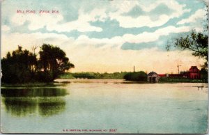 Vtg 1909 Mill Pond Ripon Wisconsin WI Postcard