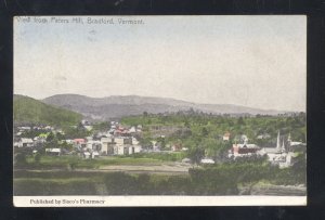 BRADFORD VERMONT VT. BIRDSEYE VIEW FROM PETER'S HILL VINTAGE POSTCARD 1908