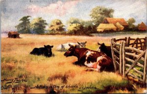 Cattle Not An Atom Of Shade Anywhere Tucks By Mead and Stream Series 1907