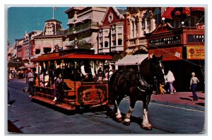 Walt Disney World Main Street USA Trolley Ride 0111-0360 Chrome Postcard R16