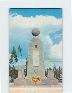 Postcard Equators Line Monument Ecuador