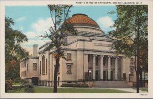 Postcard First Methodist Episcopal Church Warren Ohio OH