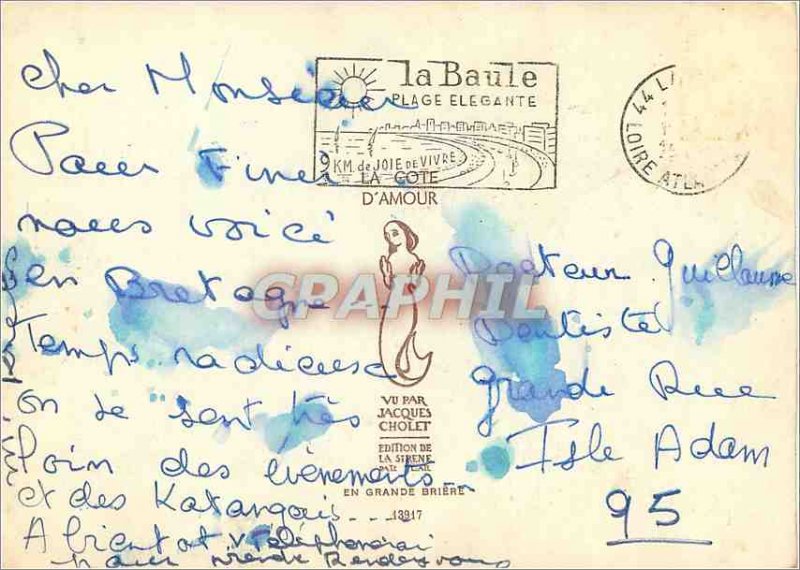 Postcard Modern Chaumieres straw