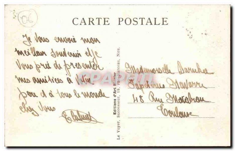 Cote d & # 39azur Old Postcard bouquetières