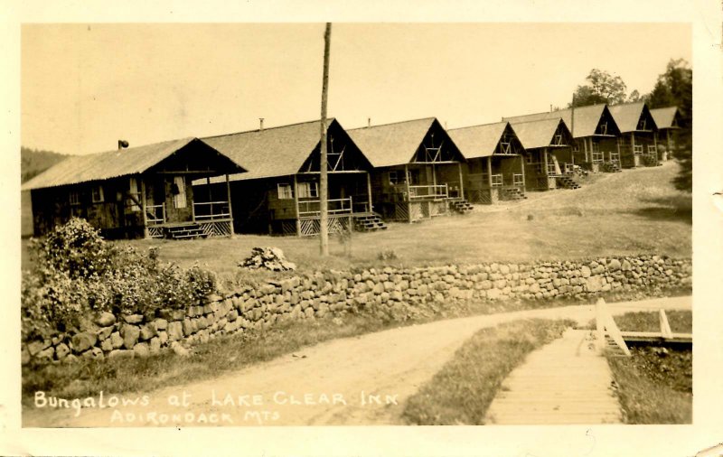 NY - Adirondacks, Lake Clear Inn Bungalows      *RPPC