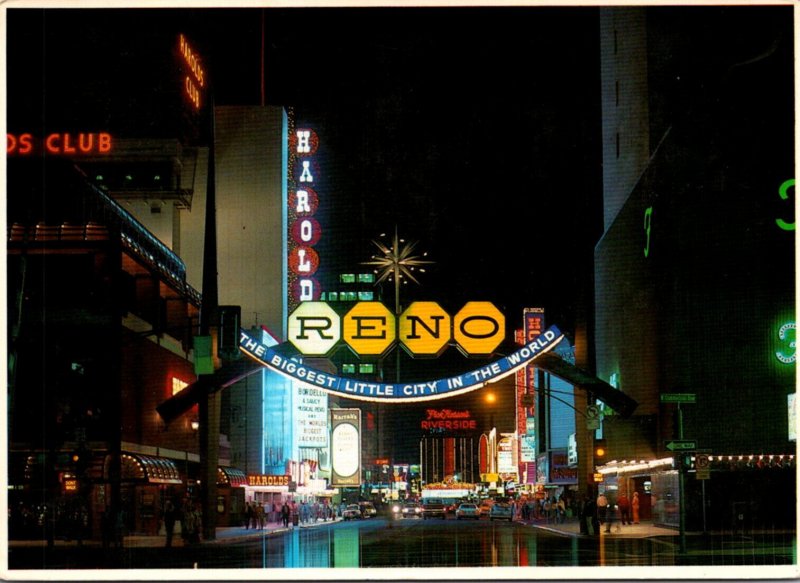 Nevada Reno Downtown At Night