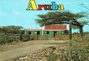 VINTAGE CONTINENTAL SIZE POSTCARD ARUBA NETH ANTILLES