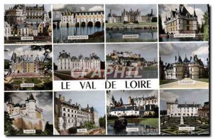 Postcard Modern Val De Loire Amboise Chambord Chenonceau Cheverny Langeais Az...