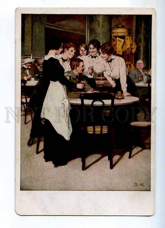 235192 WWI PROPAGANDA Restaurant by BW WENNERBERG Vintage PC