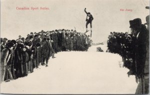 Ski Jump Quebec QC Canadian Sport Series Postcard F55