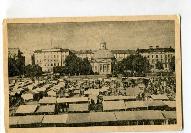 401517 FINLAND TURKU market place Vintage postcard